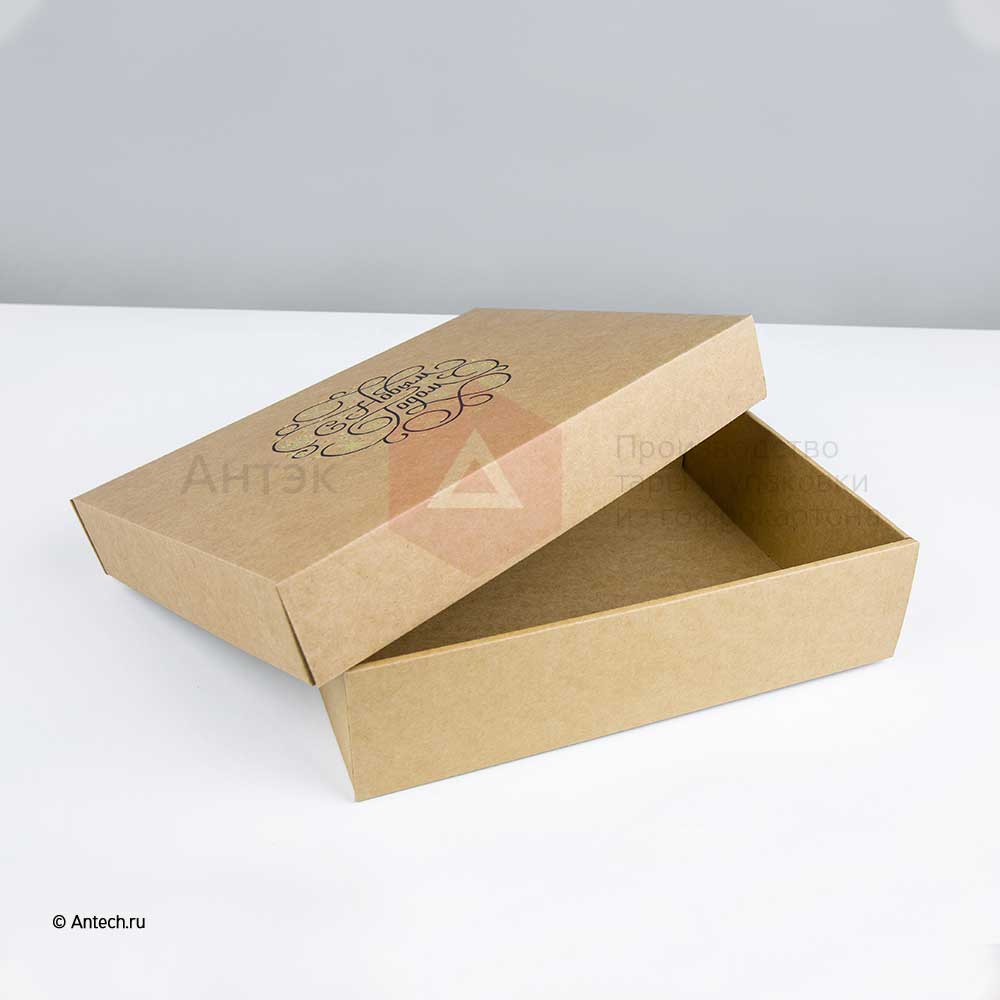 Новогодняя коробка крышка-дно 275x215x70 мм МГК Т−24E бурый (фото 5) – купить в Москве