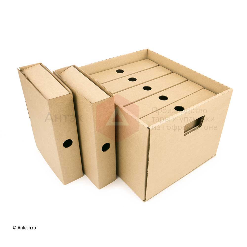 Архивная коробка А4 без крышки 390x320x270 мм Т−24B бурый (фото 5) – купить в Москве