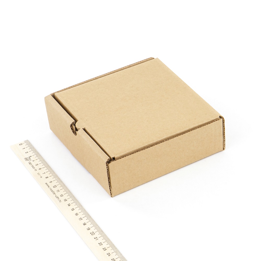 Коробка маленькая с крышкой 150*150*50 Т−24B бурая (фото 6) – купить в Москве