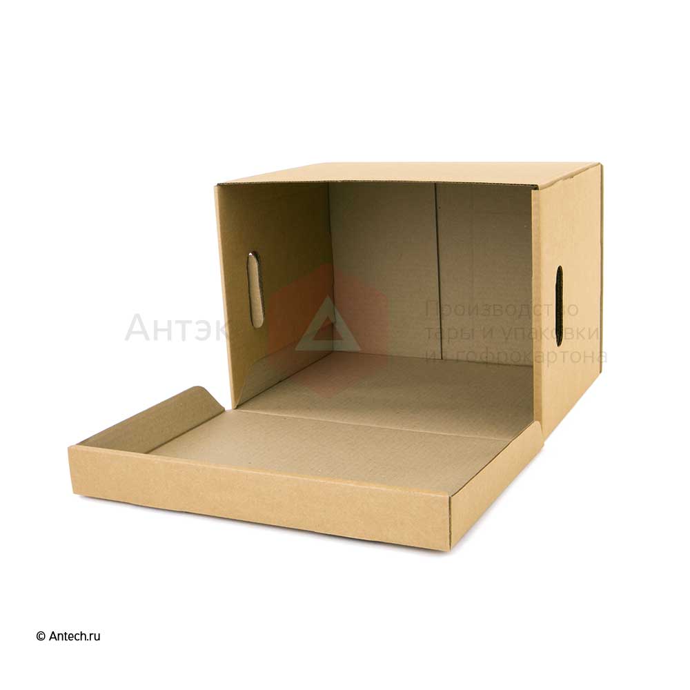 Архивная коробка А4 с откидной крышкой 325x235x235 мм Т−24B бурый (фото 2) – купить в Москве