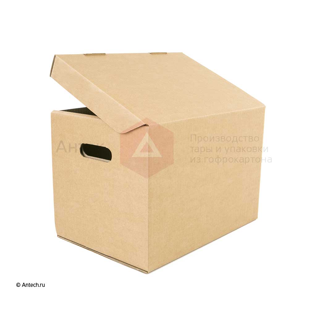 Архивная коробка А4 с откидной крышкой 325x235x235 мм Т−24B бурый (фото 3) – купить в Москве